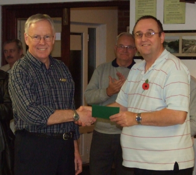 Gary Barling presents £50 for the Hospice Gary Barling presents £50 for the Hospice