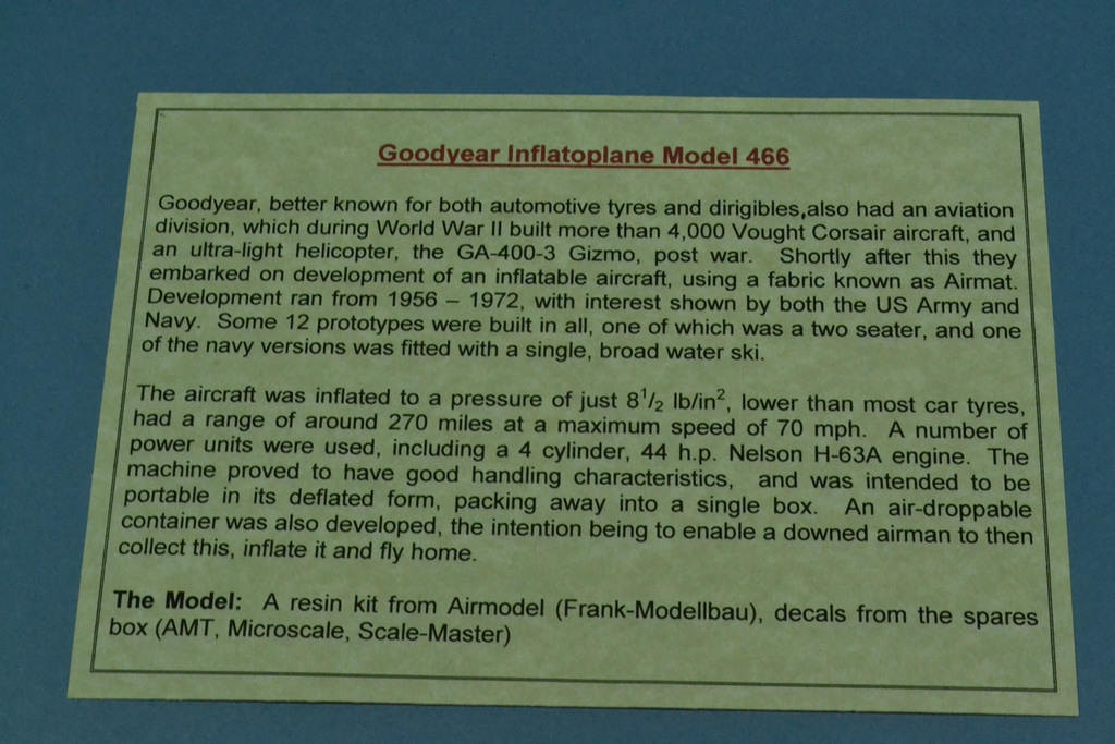 Goodyear Inflataplane Model 466