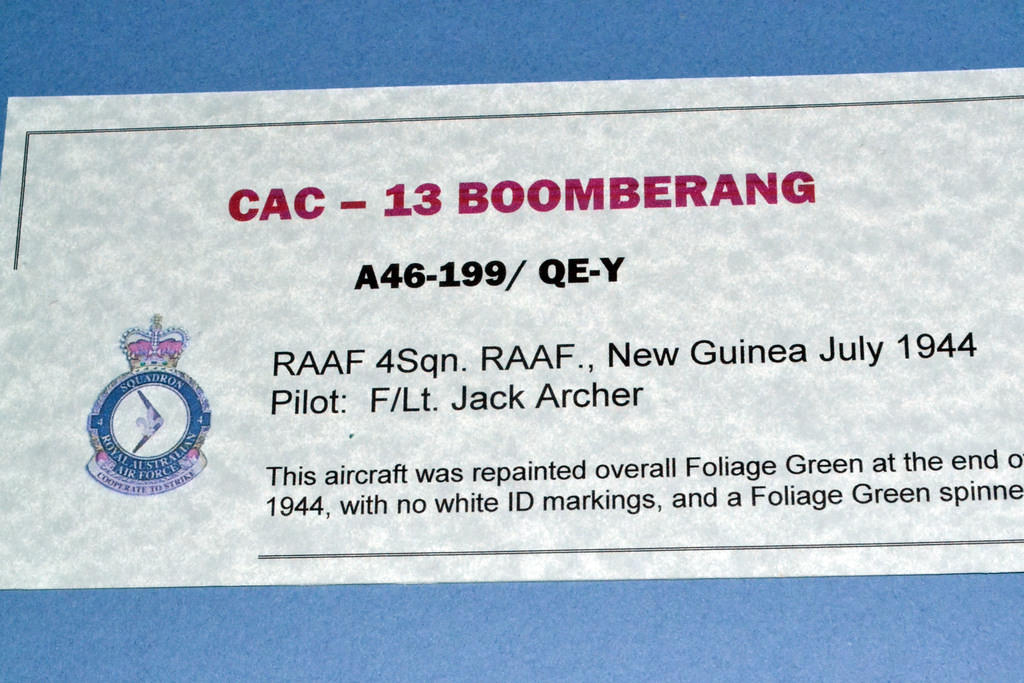 RAAF CAC-13 Boomerang