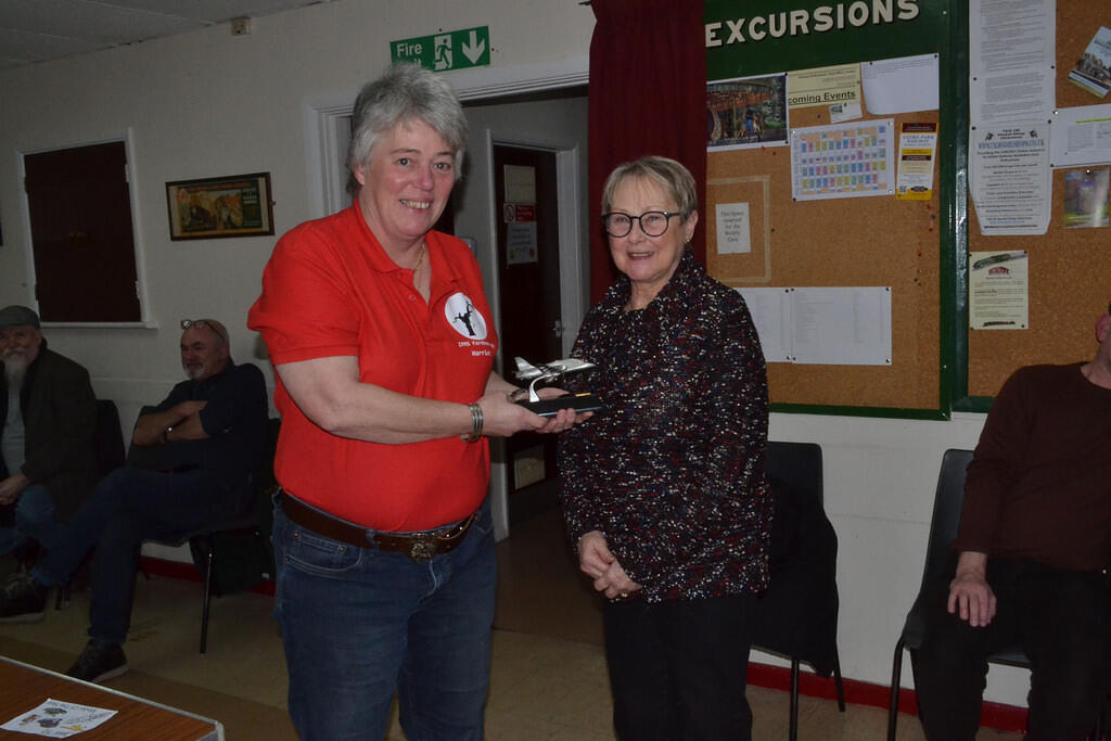 Helen receiving the Model of the Year Trophy