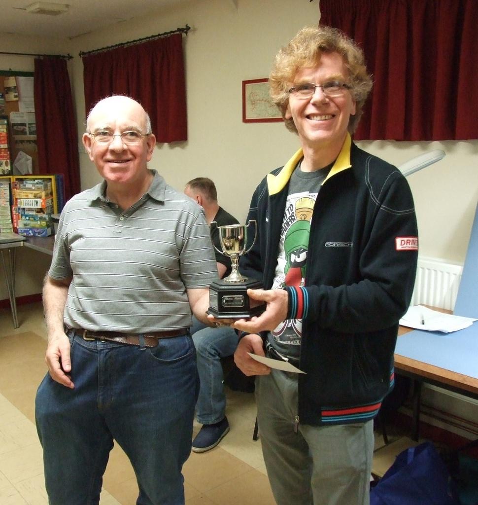 Richard recieving the Members Trophy